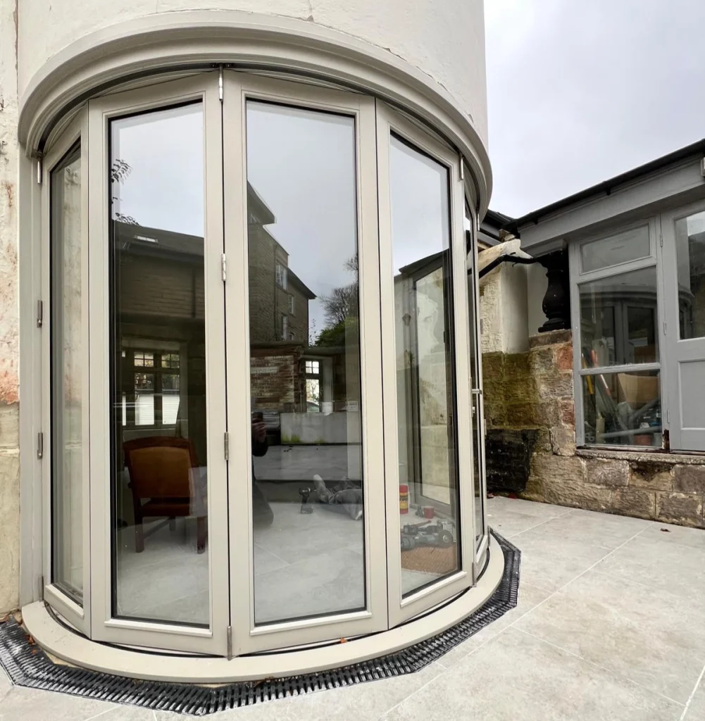 Curved, Timber Bi-Fold Doors